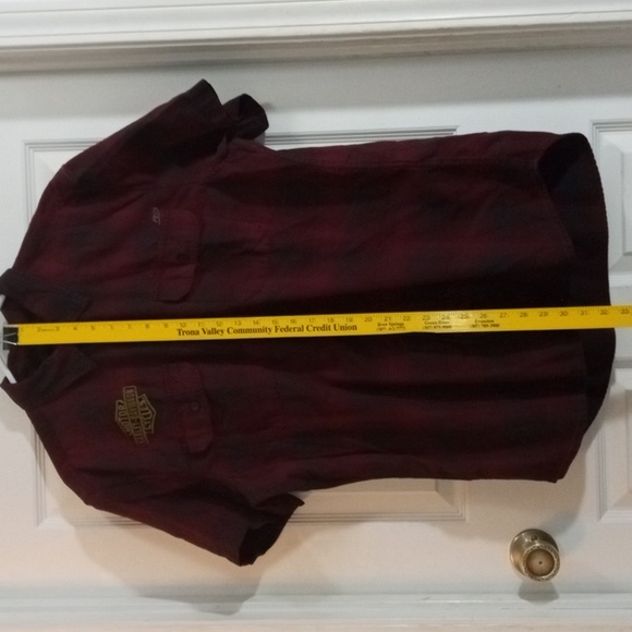 Harley-Davidson Men's Red Plaid Short Sleeve Shirt XLarge - Picture 7 of 7